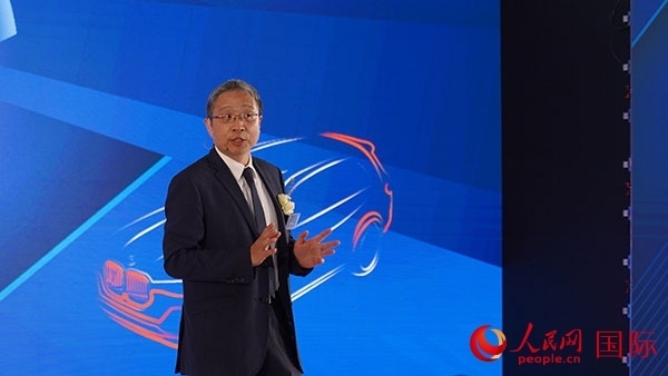 延鋒彼歐總經(jīng)理倪建華致辭。人民網(wǎng) 張茜攝
