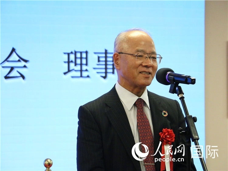日中協(xié)會(huì)理事長(zhǎng)瀨野清水致辭。人民網(wǎng) 許可攝