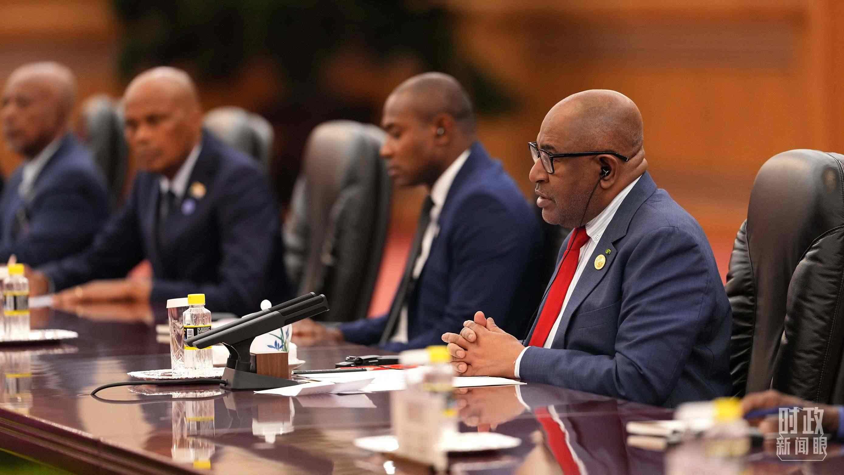 △科摩羅總統(tǒng)阿扎利。（總臺記者李晉拍攝）