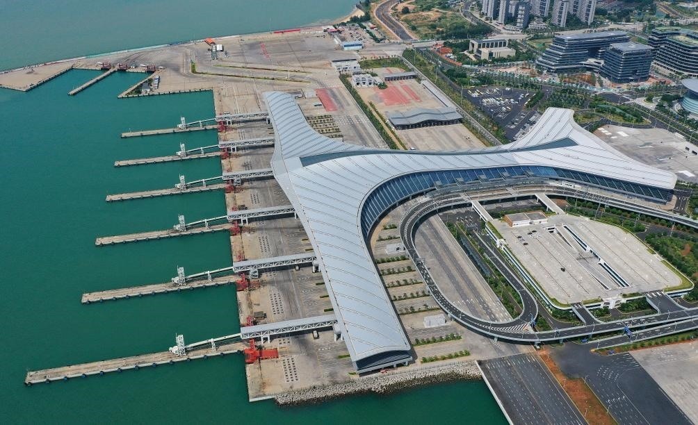 這是已經(jīng)停航的海口新海港（9月4日攝，無人機照片）。新華社記者 郭程 攝