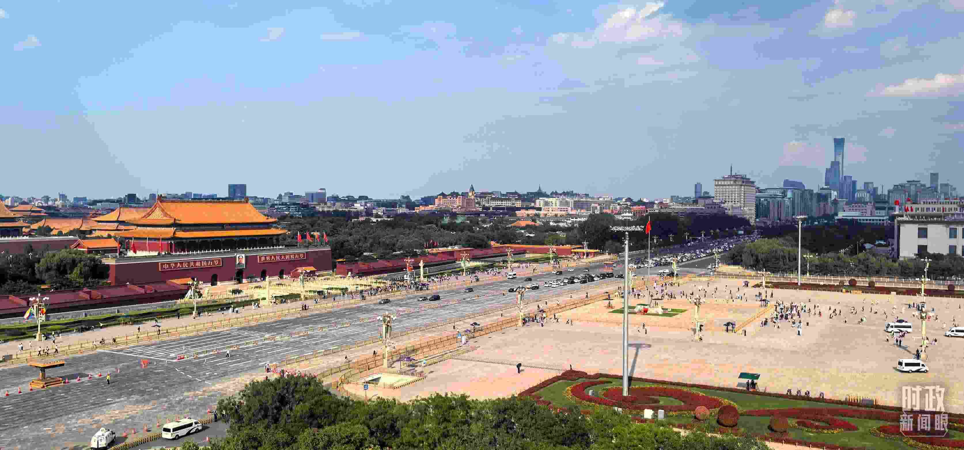 9月6日的天安門(mén)廣場(chǎng)。（總臺(tái)央視記者王子杭拍攝）