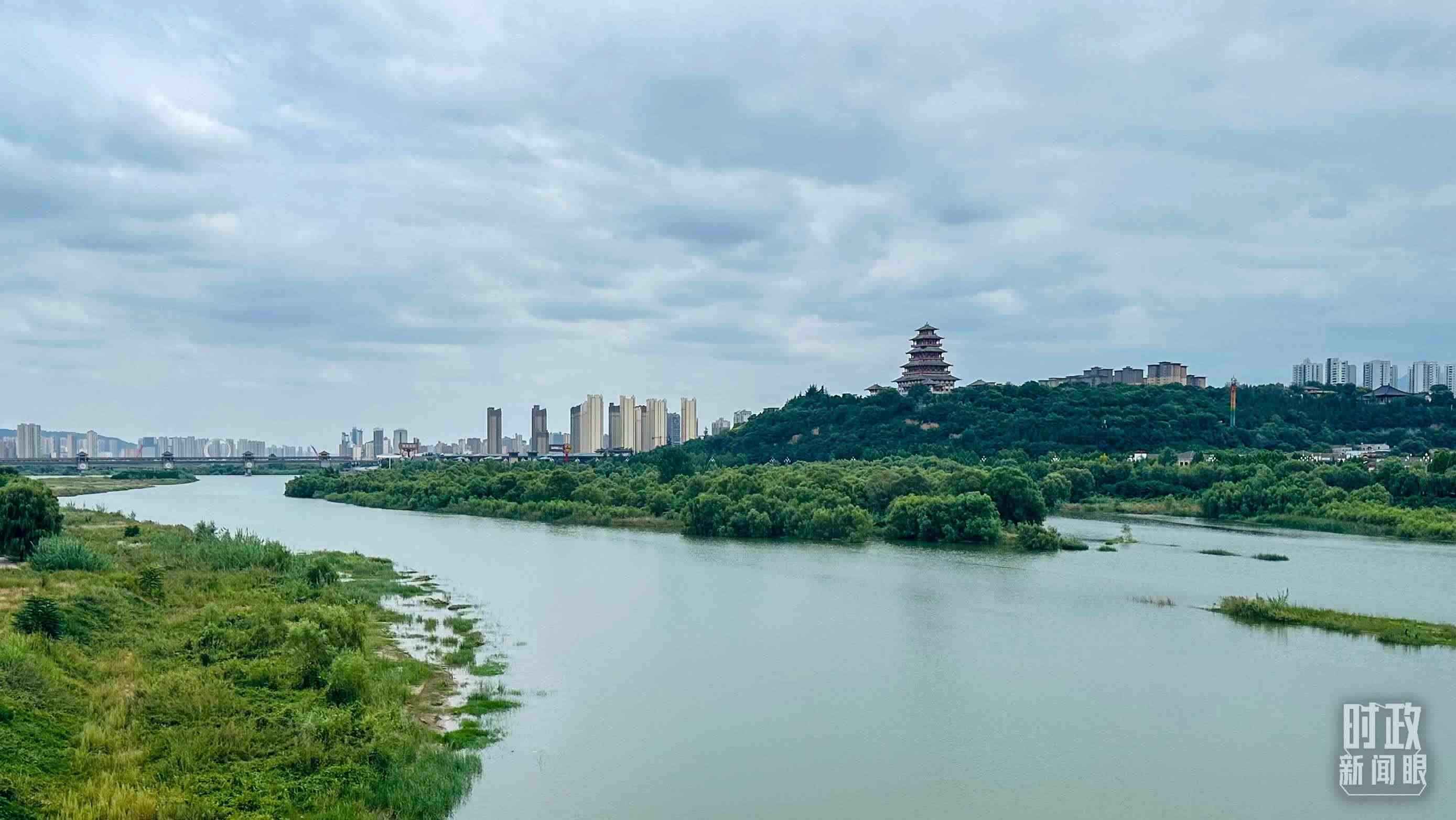 △ 渭河。（總臺(tái)央視記者范一鳴拍攝）