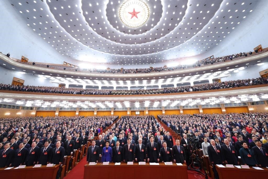 2024年3月5日，第十四屆全國(guó)人民代表大會(huì)第二次會(huì)議在北京人民大會(huì)堂開幕。新華社記者 黃敬文 攝