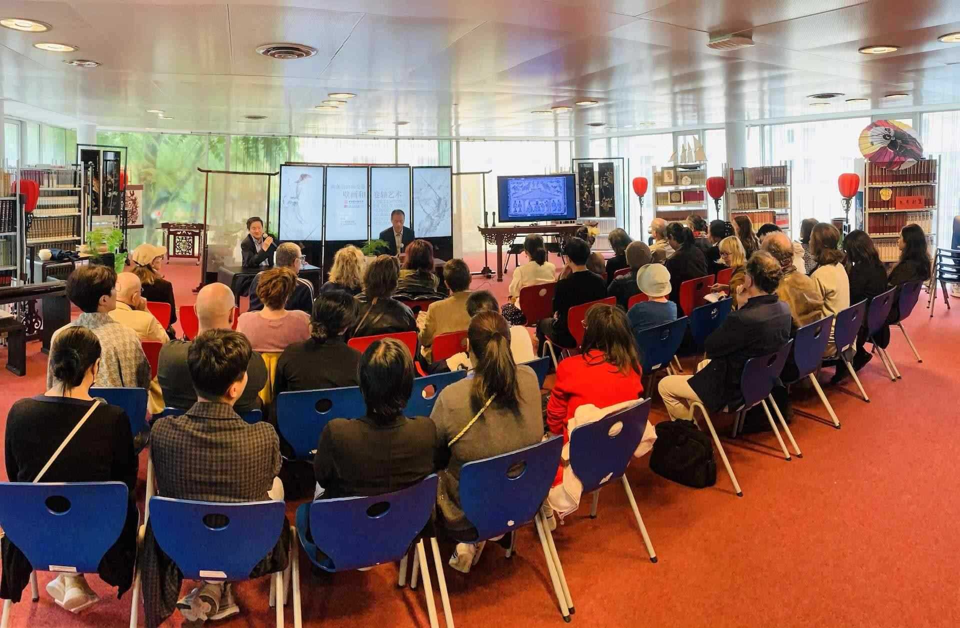 “絲路丹青——絲綢之路沿線壁畫傳摹展”在巴黎中國文化中心隆重開幕。中國藝術(shù)研究院供圖