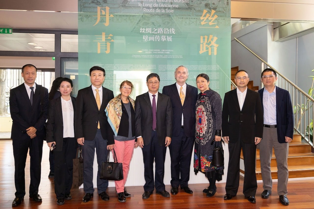 “絲路丹青——絲綢之路沿線壁畫傳摹展”在巴黎中國文化中心隆重開幕。中國藝術(shù)研究院供圖