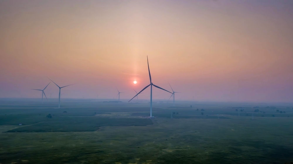 內(nèi)蒙古通遼市238萬(wàn)千瓦風(fēng)電基地。（受訪者供圖）