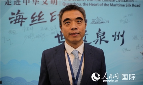 泉州市人民政府副市長姚飛接受人民網(wǎng)采訪。人民網(wǎng) 王婧攝