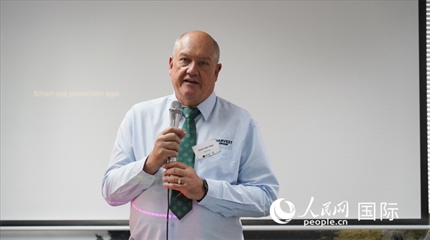 碩豐集團(tuán)市場總監(jiān)迪恩·范·維克發(fā)言。人民網(wǎng) 張茜攝
