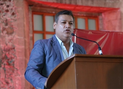 阿爾貝托·維拉致辭。主辦方供圖