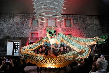 墨西哥華人社團(tuán)的舞龍舞獅表演。主辦方供圖