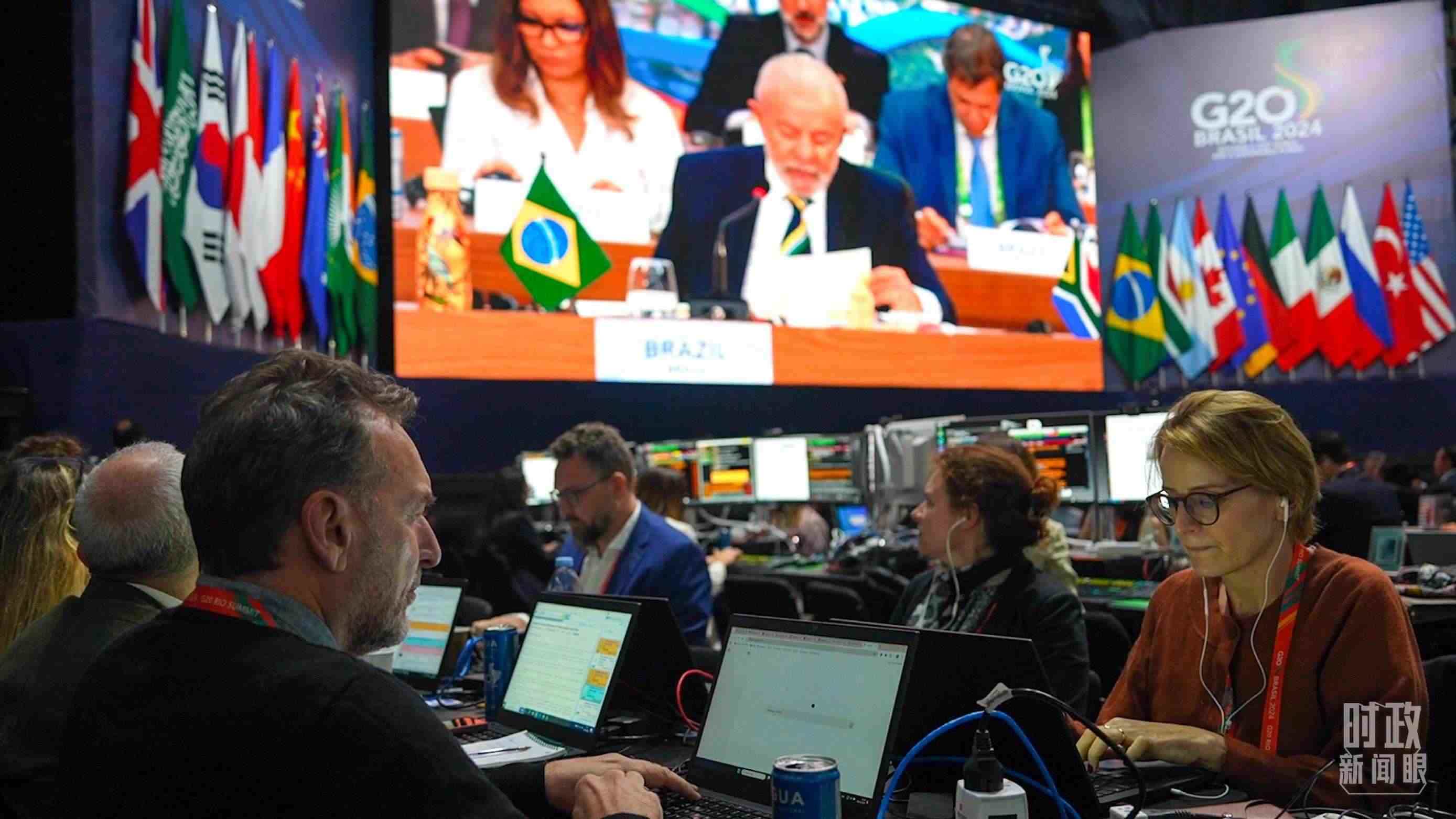 △G20里約峰會媒體中心。（總臺央視記者盧心雨拍攝）