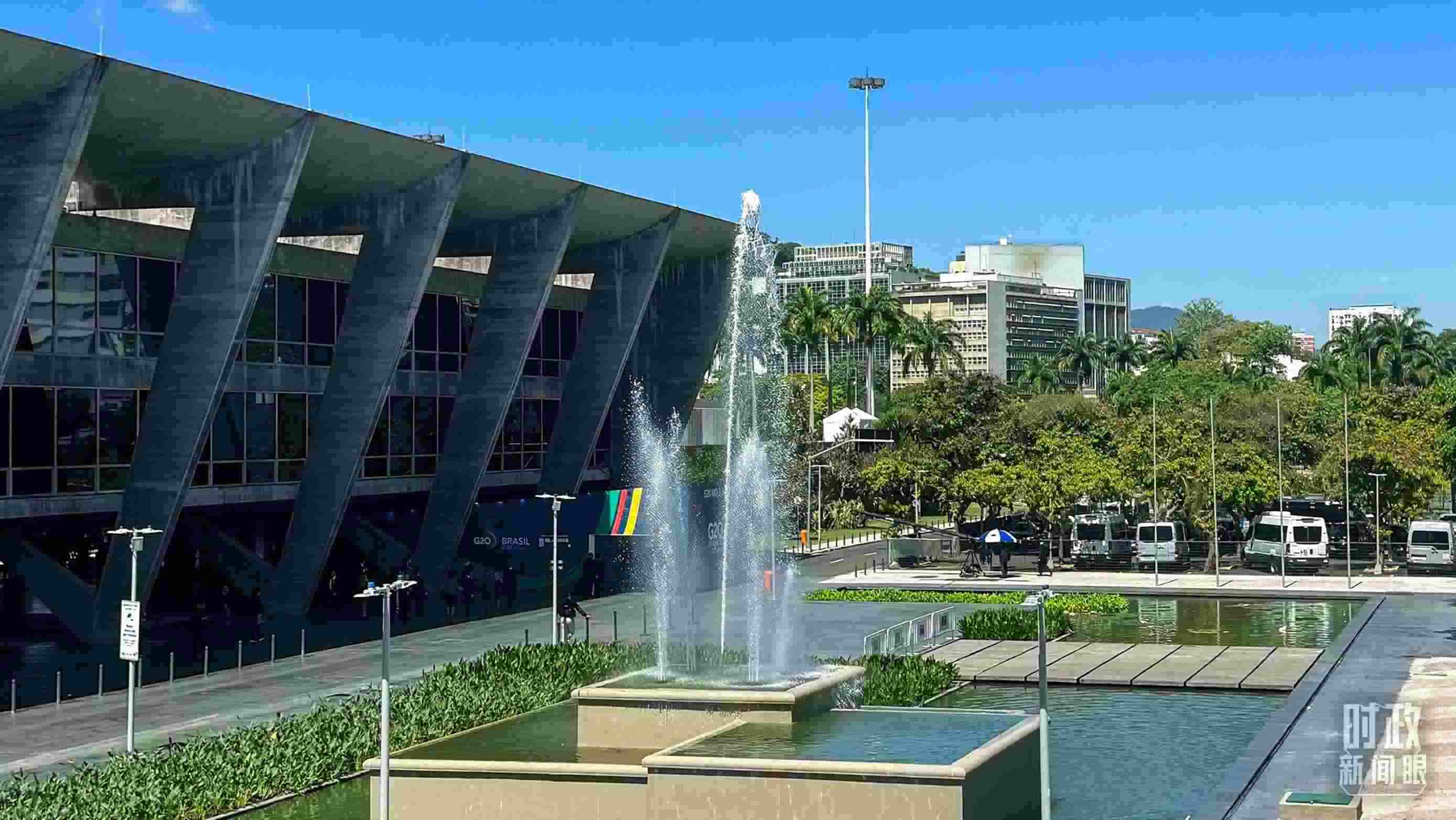 △G20峰會舉辦地，巴西里約熱內(nèi)盧現(xiàn)代藝術博物館。（總臺央視記者趙怡彬拍攝）
