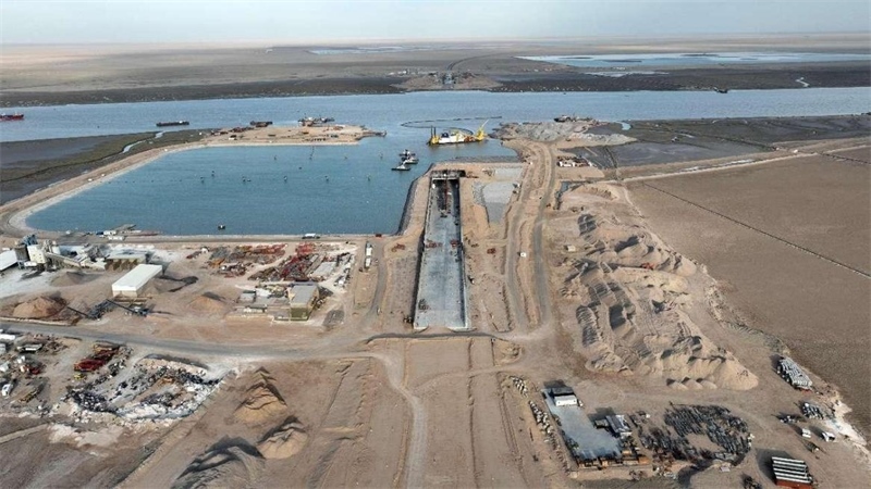 施工現(xiàn)場(chǎng)一景。中交天津航道局有限公司供圖