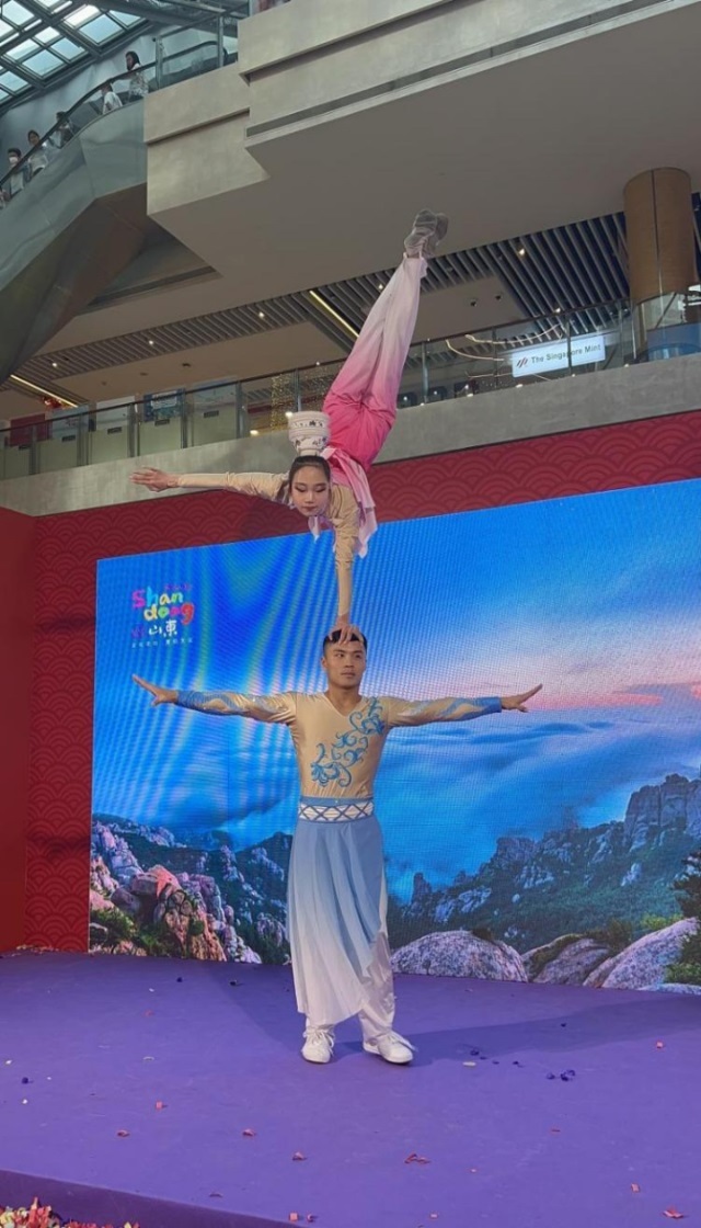 來(lái)自中國(guó)和新加坡的藝術(shù)團(tuán)體聯(lián)袂表演了歌舞、器樂(lè)、武術(shù)、雜技等多種形式的文藝節(jié)目?；顒?dòng)主辦方供圖