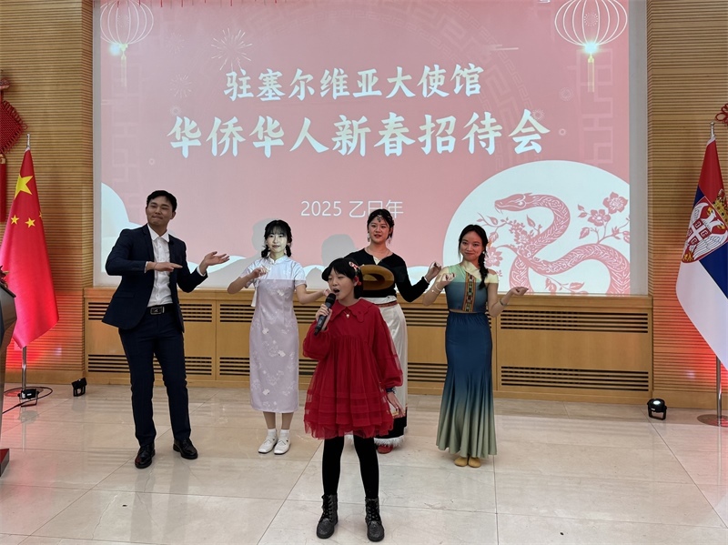 招待會現(xiàn)場表演。諾維薩德孔子學(xué)院供圖