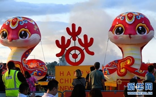 圖為游客在2025年奧克蘭元宵燈節(jié)游覽。（圖片由奧克蘭中國文化中心提供）