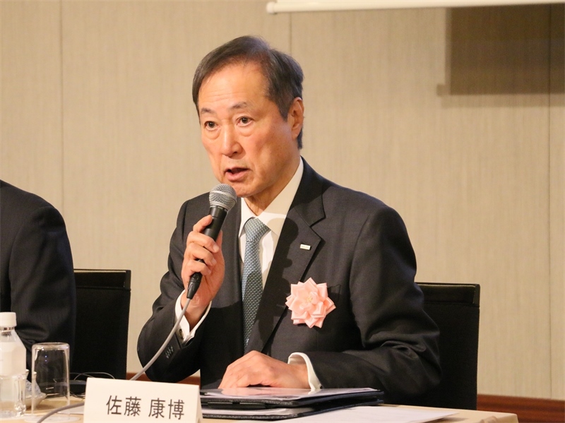 日中投資促進機構(gòu)會長佐藤康博致辭。人民網(wǎng) 許可攝