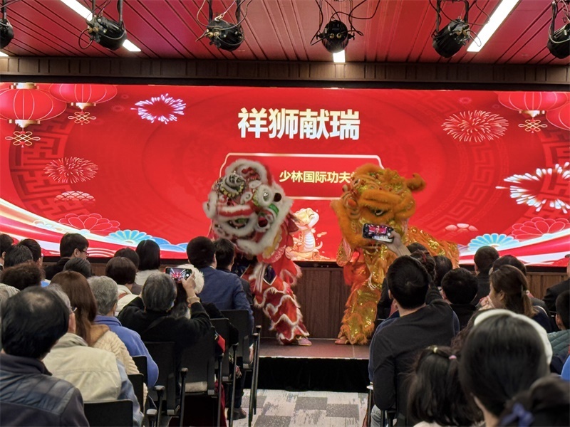 活動(dòng)現(xiàn)場(chǎng)舞獅表演。主辦方供圖