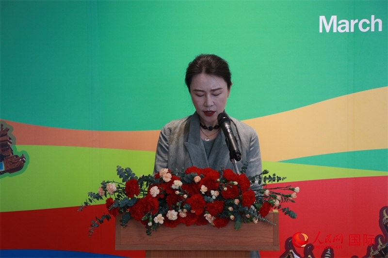 華彬文化基金會秘書長盧戰(zhàn)發(fā)表講話。朱瀟逸攝