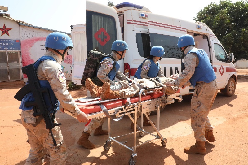 演練現(xiàn)場(chǎng)。張曉昆攝。