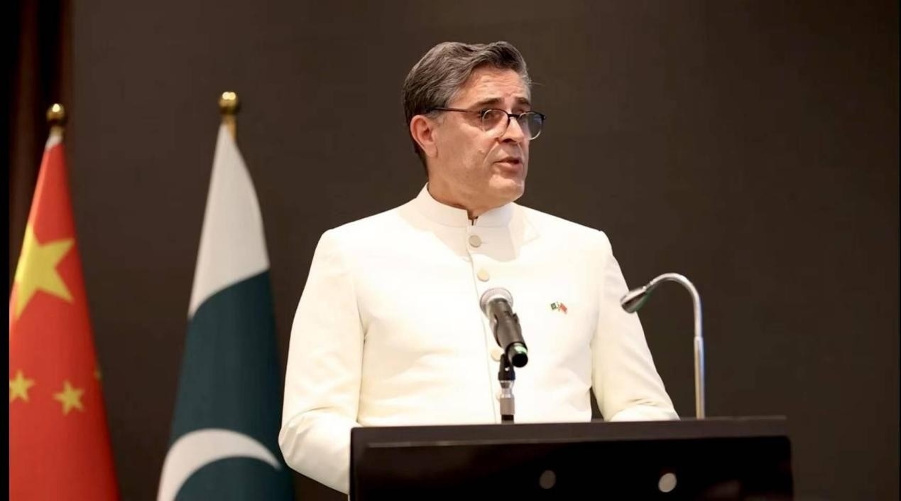 巴基斯坦駐華大使卡里爾·哈什米致辭。巴基斯坦駐華大使館供圖