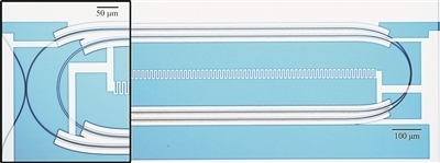 微波光量子傳感器的光學(xué)顯微照片。圖片來源：美國哈佛大學(xué)