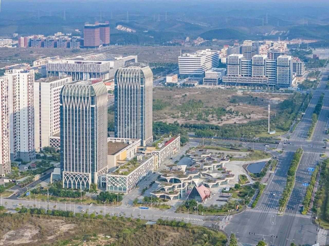 2023年11月，廣西欽州，航拍中國—馬來西亞欽州產(chǎn)業(yè)園區(qū)。