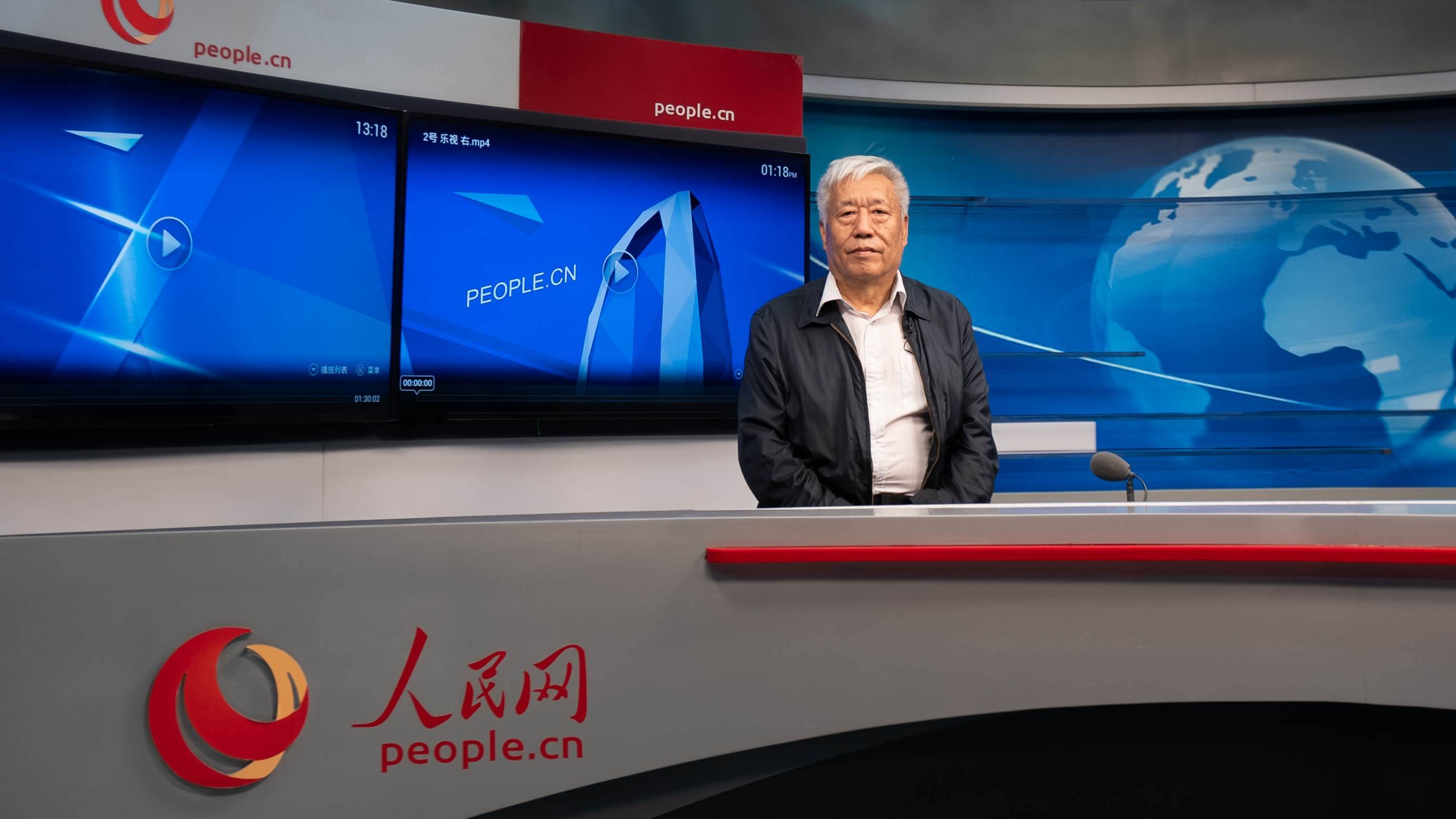 中國地震局地球物理研究所原副所長、研究員高孟潭作客人民網(wǎng)。人民網(wǎng)記者 葛泰佚攝