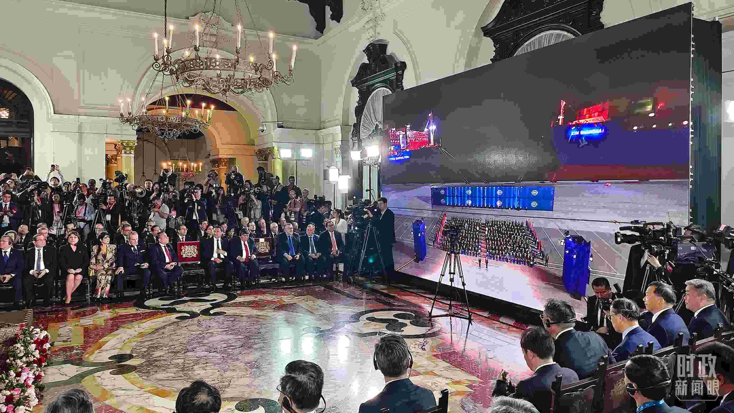 錢凱港開港儀式現(xiàn)場(chǎng)。（總臺(tái)央視記者韓銳拍攝）