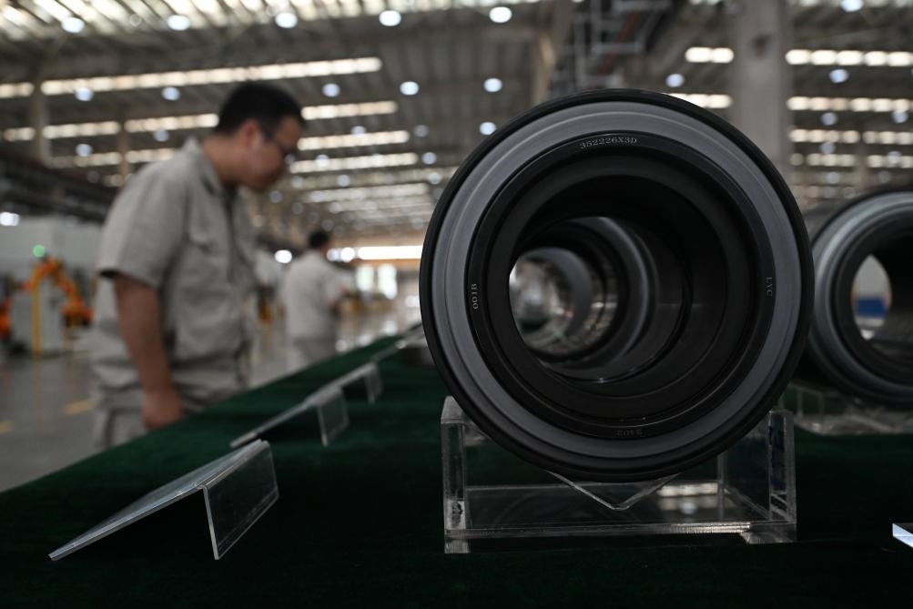 這是洛陽(yáng)軸承集團(tuán)股份有限公司生產(chǎn)的軸承產(chǎn)品。新華社記者 李嘉南 攝