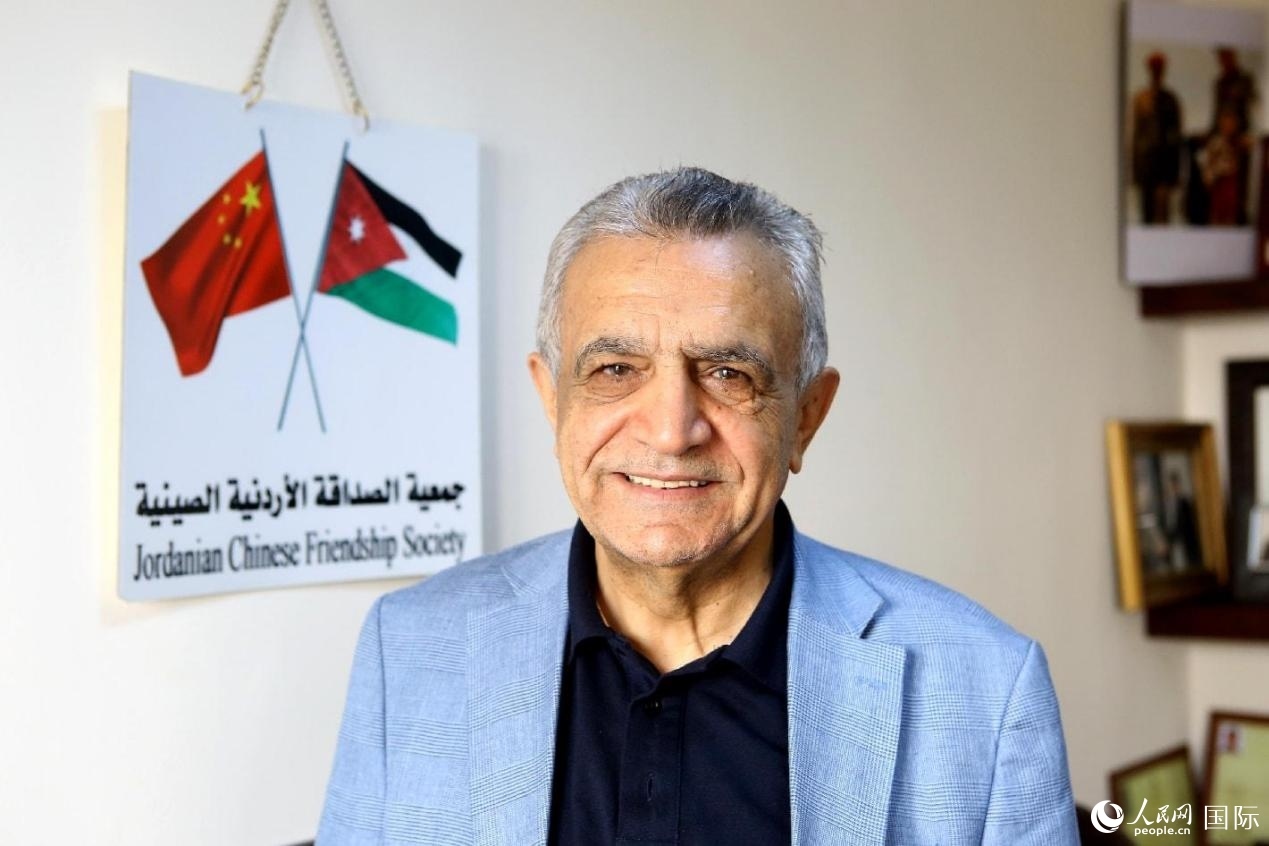 圖為約中友協(xié)主席賈邁勒·達穆爾。人民網(wǎng)納達爾·達烏德攝