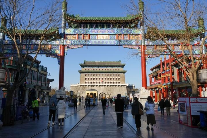 這是2024年12月26日從前門大街拍攝的正陽門箭樓。